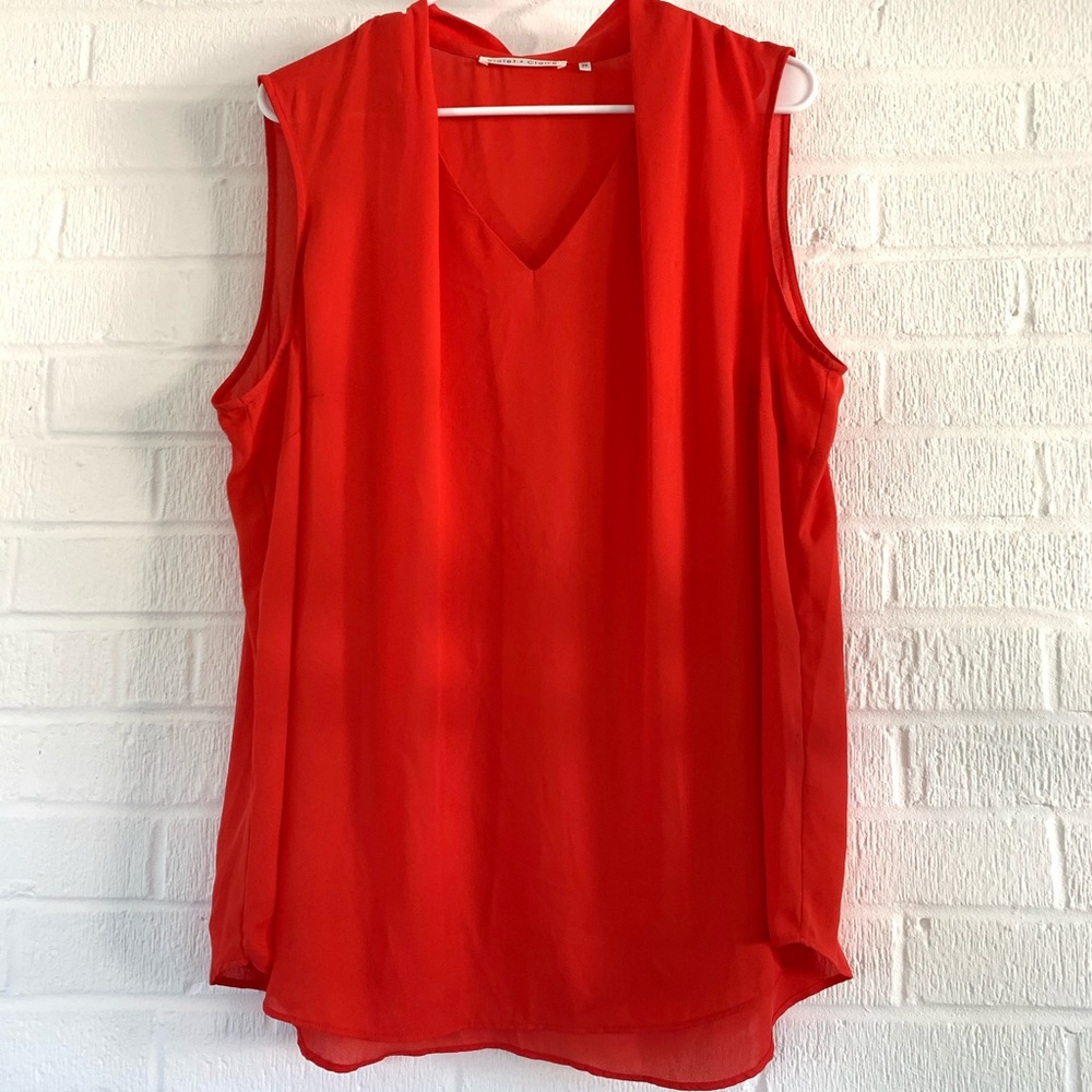 VIOLET + CLAIRE  Red Sleeveless Top Size 2X